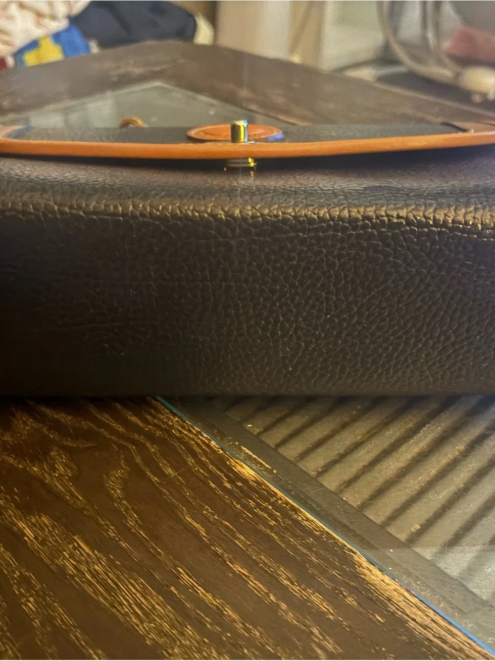 Dooney & Bourke Dark Brown and Tan Leather Briefcase Satchel